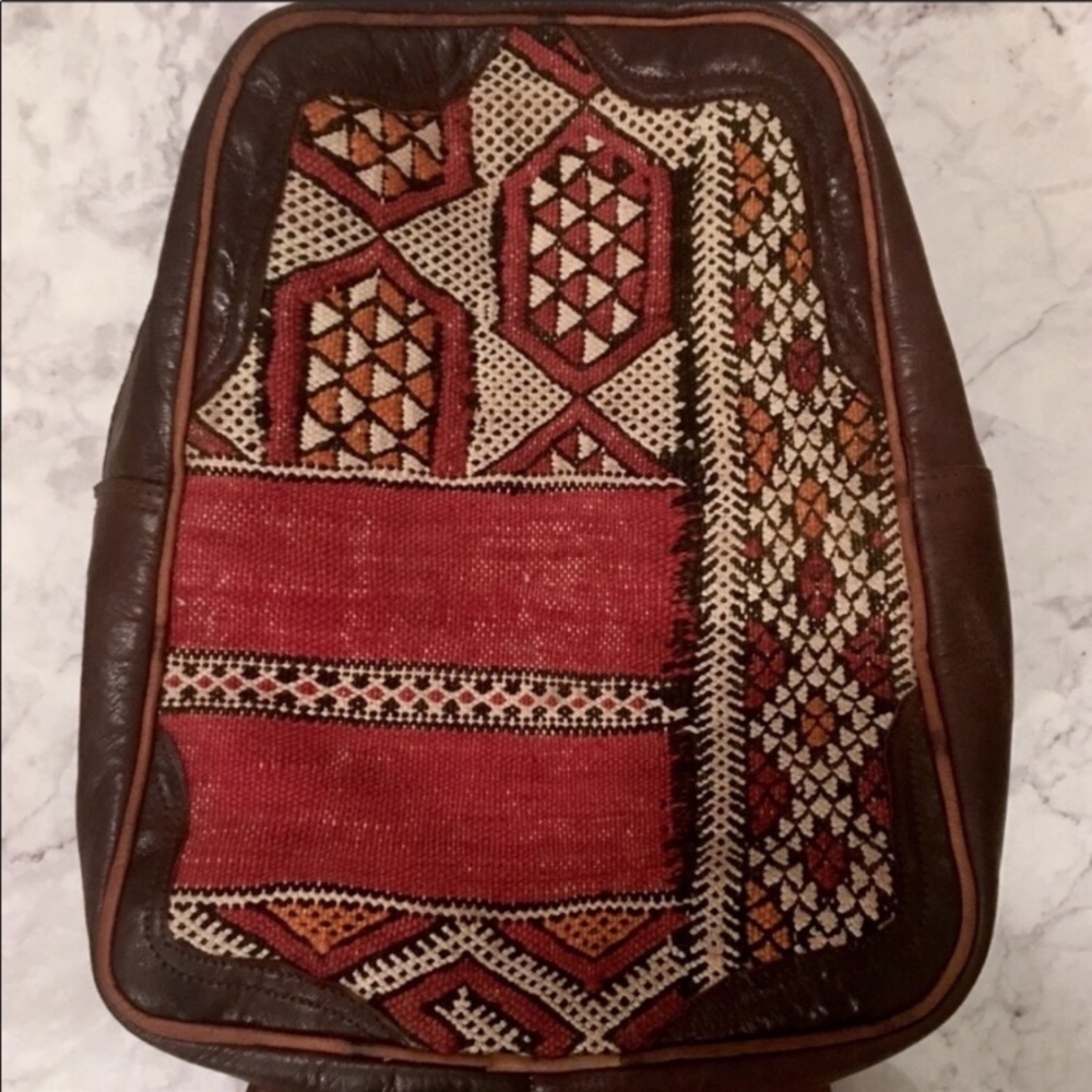 Beautiful Moroccan leather backpack